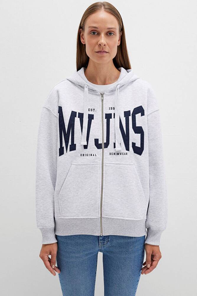 Kadın Logo Baskılı Sweat 1S10421-80196 Gri 