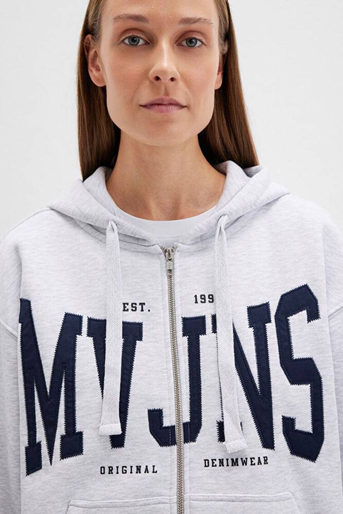 Kadın Logo Baskılı Sweat 1S10421-80196 Gri 