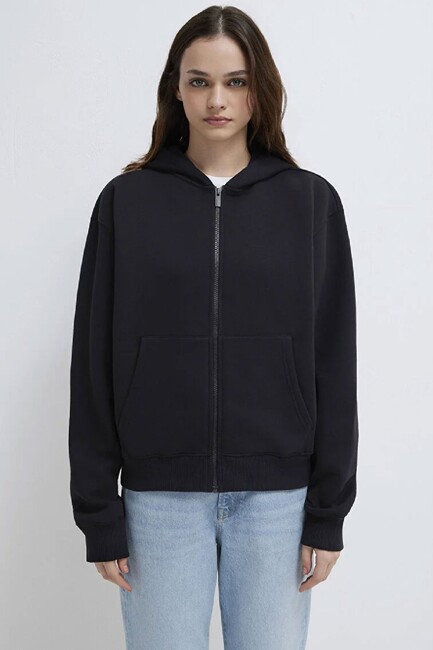 Kadın Logo Baskılı Sweat 1S10532-900 Siyah - Thumbnail