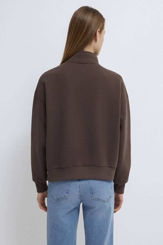 Kadın Logo Baskılı Sweat 1S10533-71603 Kahve 