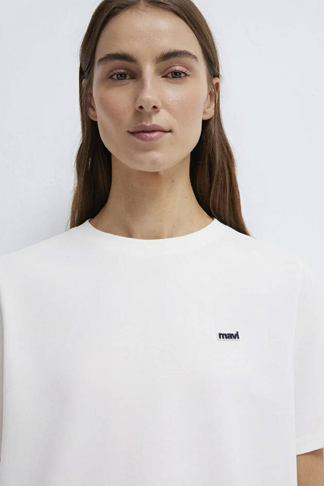 Kadın Logo Baskılı Tişört 1613407-70057 Beyaz 