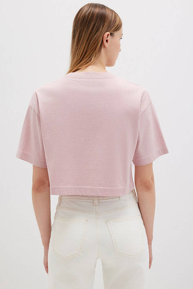 Kadın Logo Baskılı Tişört 1613411-71018 Pembe 