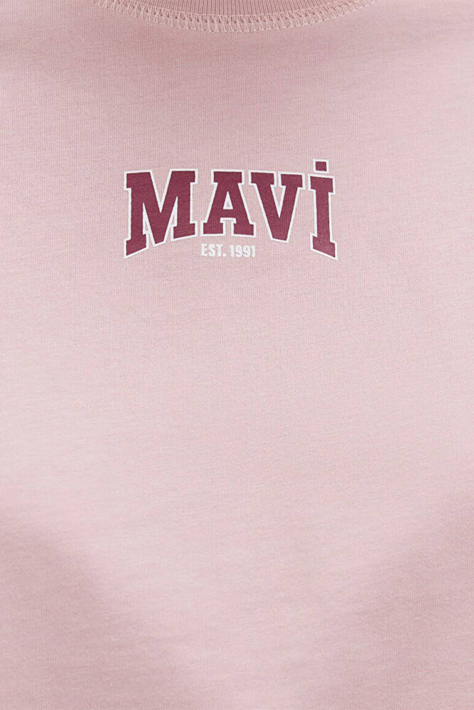 Kadın Logo Baskılı Tişört 1613411-71018 Pembe 