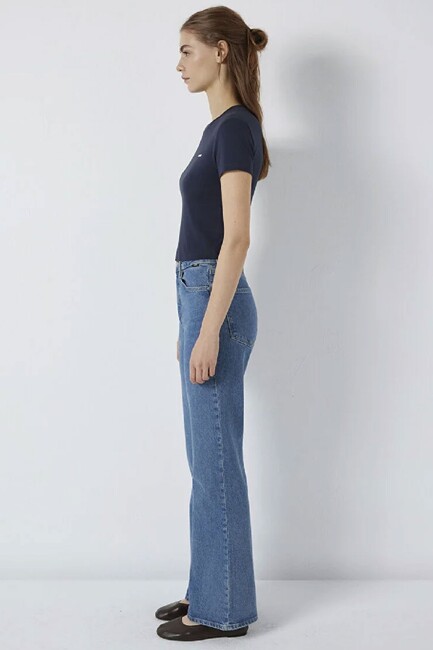 Kadın Logo Baskılı Tişört 1613848-85315 Lacivert - Thumbnail