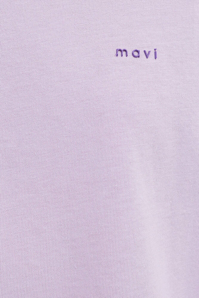 Kadın Logo Baskılı Tişört 1613984-70512 Mor 
