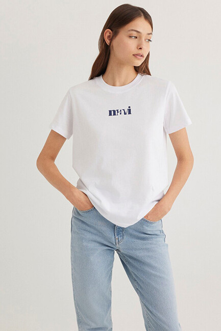 Kadın Logo Tişört 1612241-620 Beyaz (2)