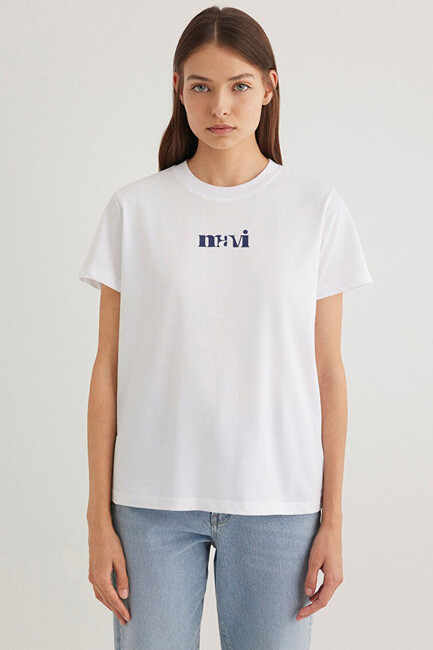 Kadın Logo Tişört 1612241-620 Beyaz (3)