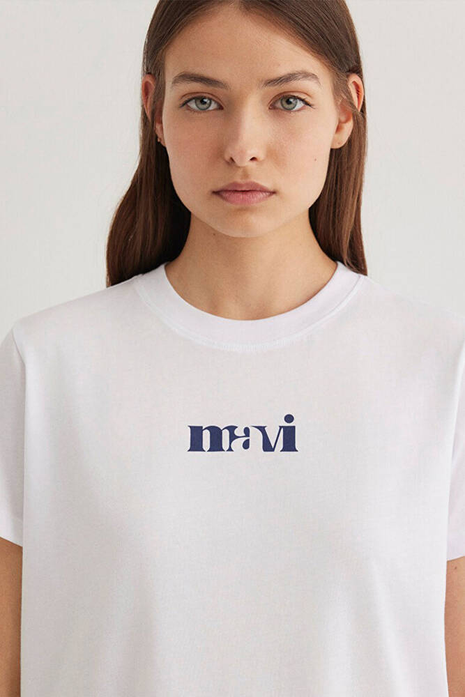 Kadın Logo Tişört 1612241-620 Beyaz 