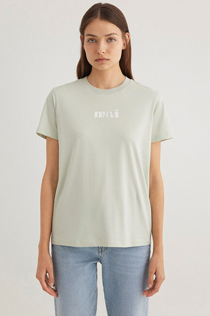 Kadın Logo Tişört 1612241-70148 Yeşil (3)