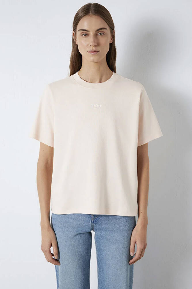 Kadın Logo Tişört 1612829-71121 Pudra 
