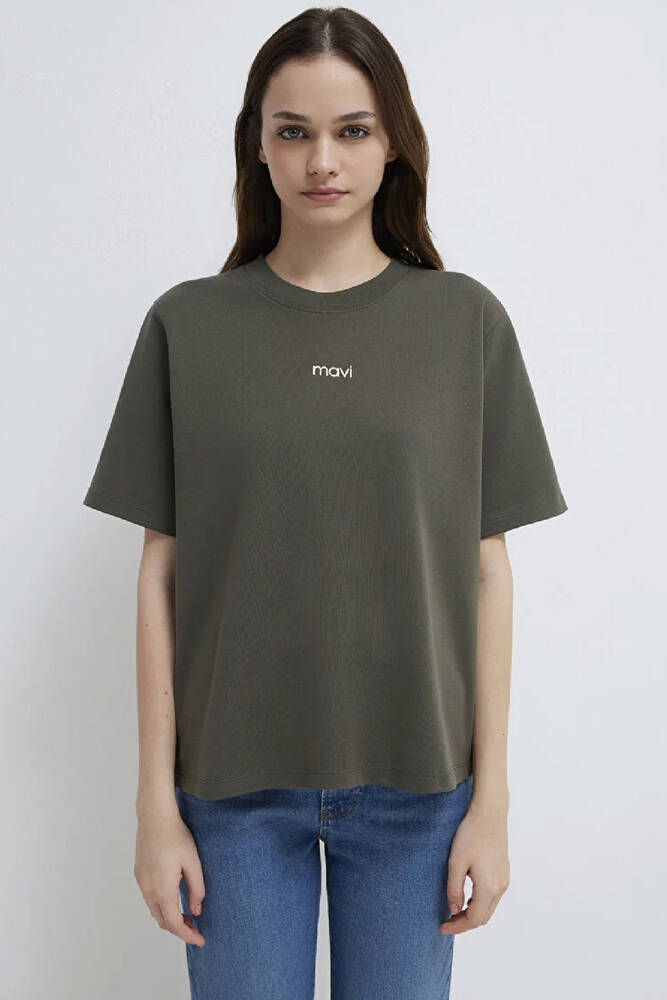 Kadın Logo Tişört 1612829-71553 Haki 