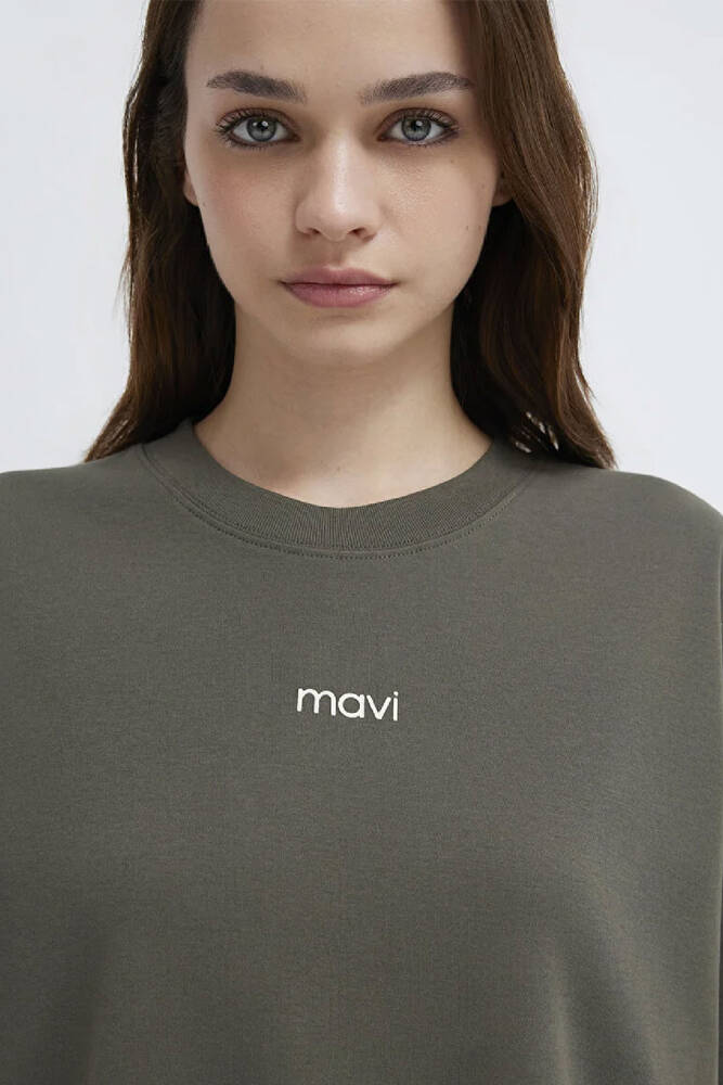 Kadın Logo Tişört 1612829-71553 Haki 