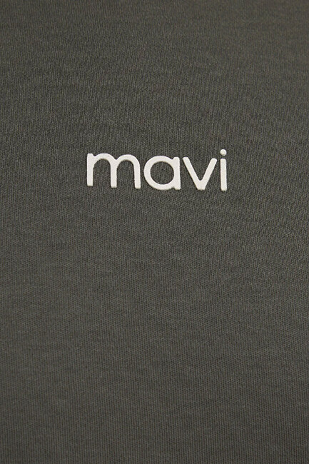 Kadın Logo Tişört 1612829-71553 Haki - Thumbnail