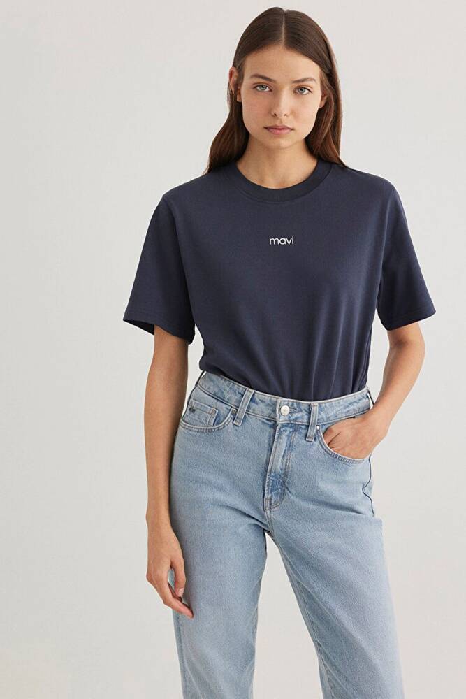 Kadın Logo Tişört 1612829-85315 Lacivert 