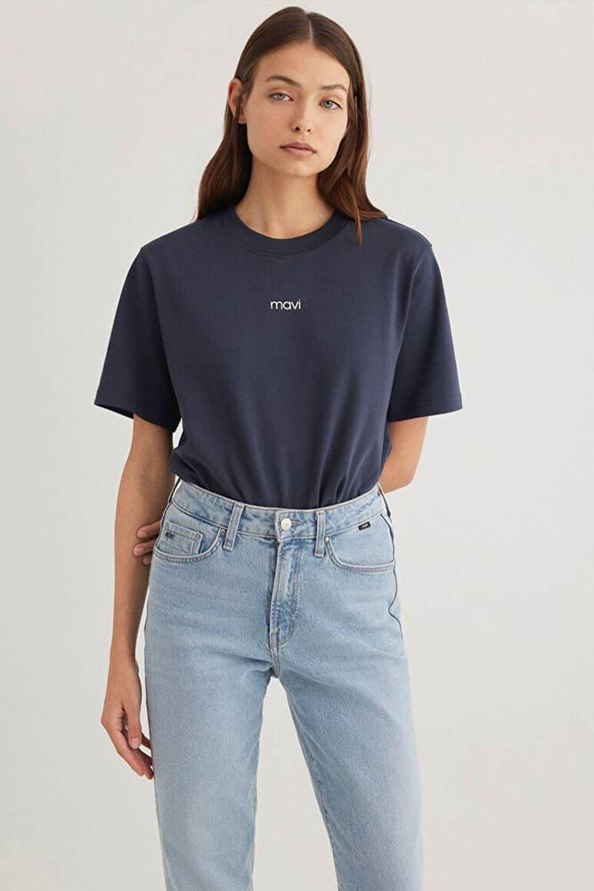 Kadın Logo Tişört 1612829-85315 Lacivert 
