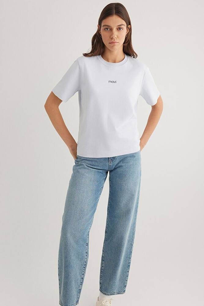 Kadın Logo Tişört 1612829-89201 Mavi 