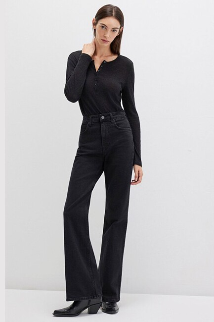 Kadın Los Angeles Icon Jean Pantolon 1010349-90511 Gri (1)