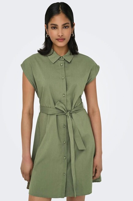 Kadın Lou Lıfe S/S Elbise 15348203 Haki - Thumbnail