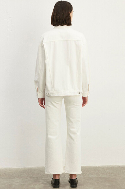 Kadın Luna 90's Jean Ceket 1110177-84112 Beyaz - Thumbnail