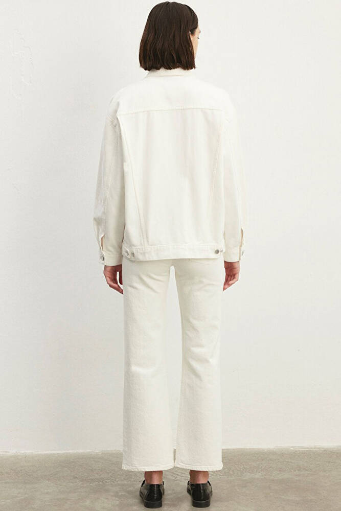 Kadın Luna 90's Jean Ceket 1110177-84112 Beyaz 