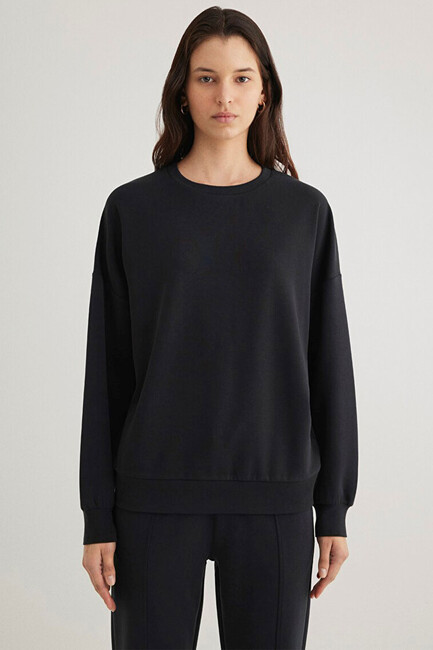 Kadın Oversize Sweat 168837-900 Siyah (3)