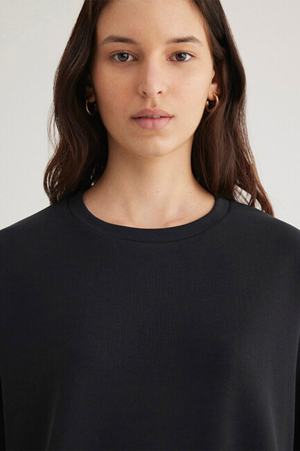 Kadın Oversize Sweat 168837-900 Siyah - Thumbnail
