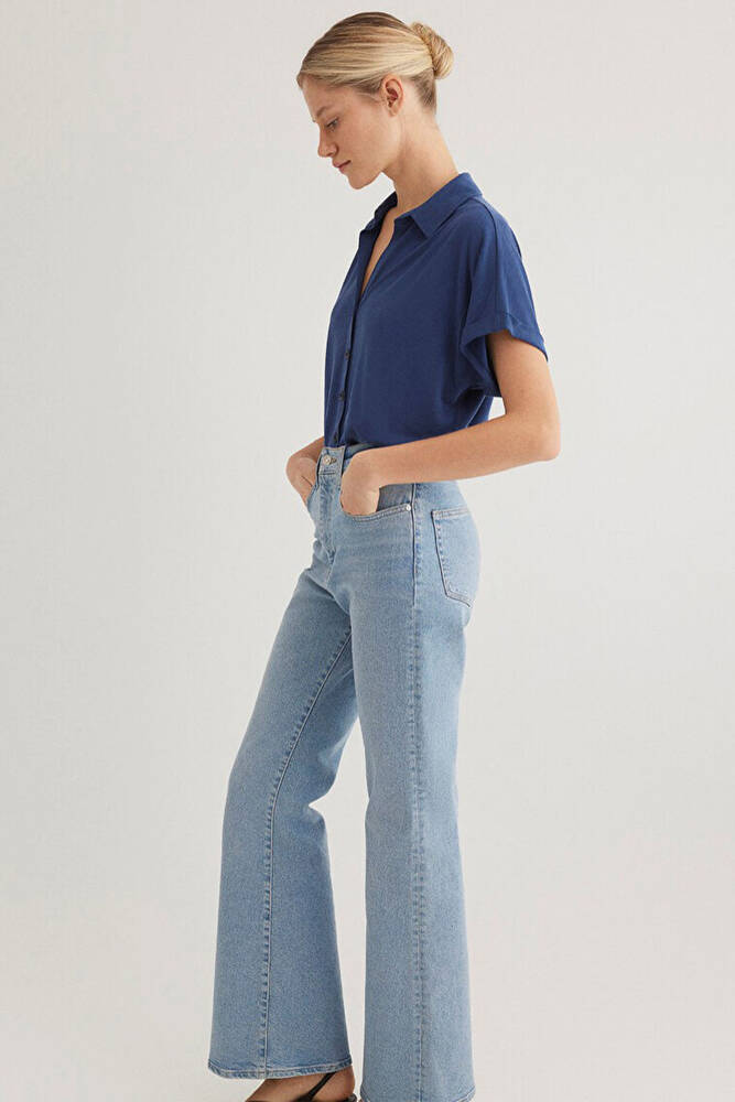 Kadın Lux Touch Modal Tişört 168081-70491 Lacivert 