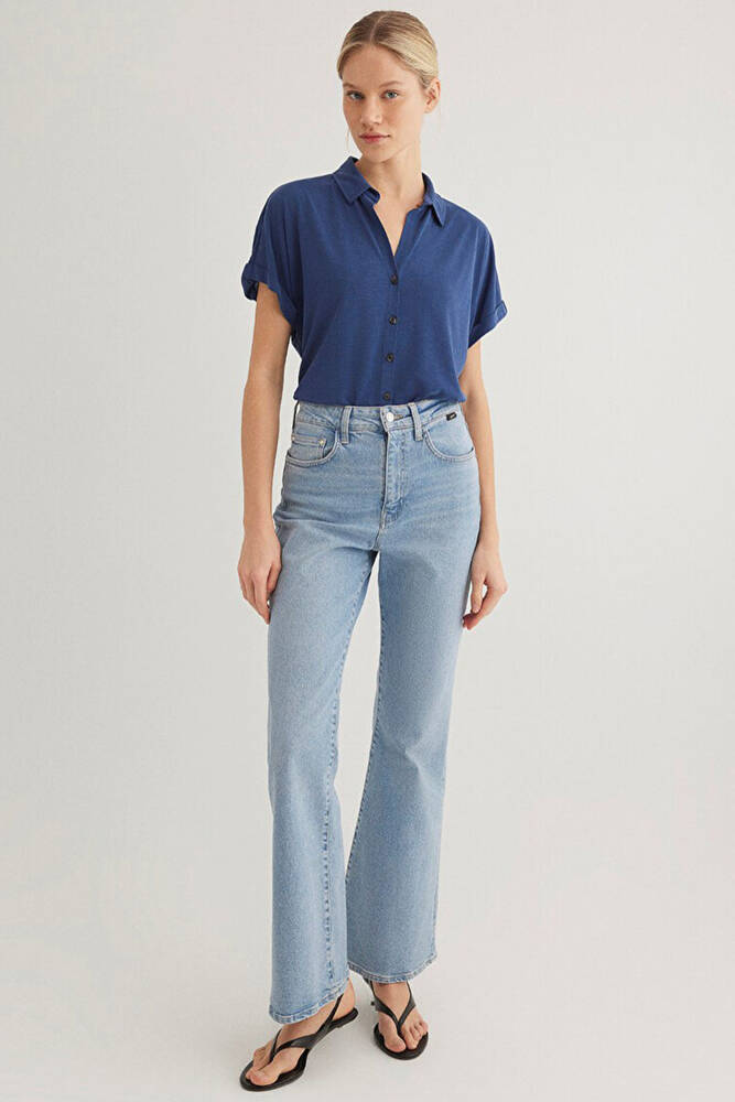 Kadın Lux Touch Modal Tişört 168081-70491 Lacivert 