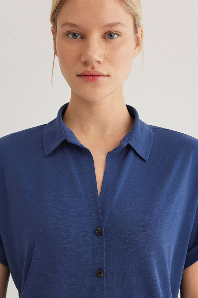 Kadın Lux Touch Modal Tişört 168081-70491 Lacivert 