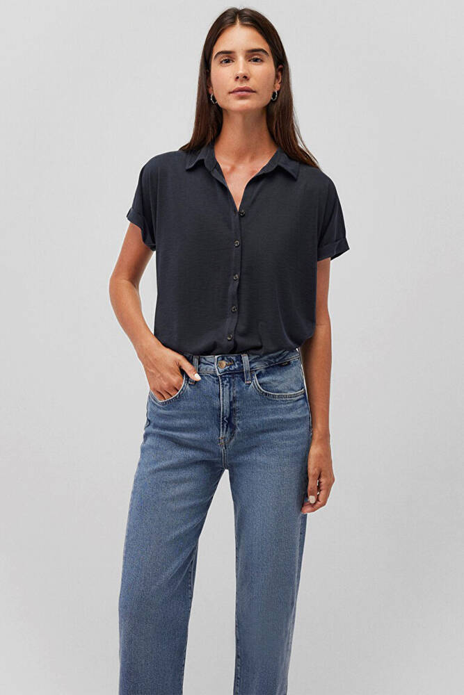 Kadın Lux Touch Modal Tişört 168081-900 Siyah 