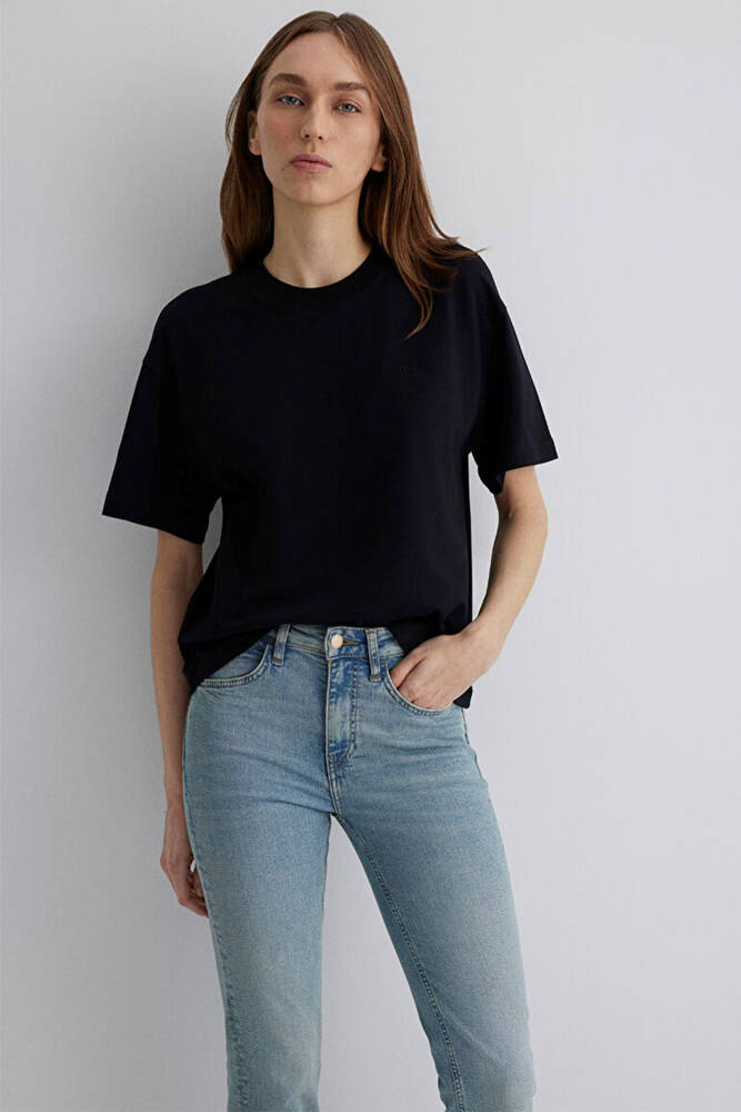 Kadın M Baskılı Tişört 1613225-900 Siyah 