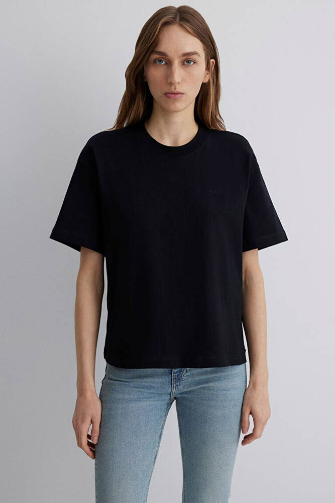 Kadın M Baskılı Tişört 1613225-900 Siyah 