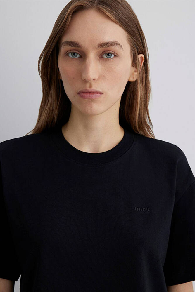 Kadın M Baskılı Tişört 1613225-900 Siyah 