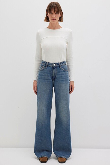 Kadın Malibu LT Icon Jean Pantolon 1010152-90515 Mavi - Thumbnail