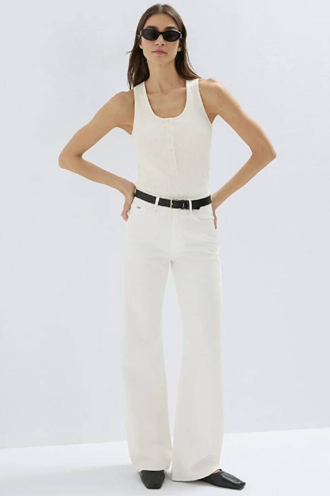 Kadın Malibu Mavi Edition Jean Pantolon 1010152-A3059 Beyaz 
