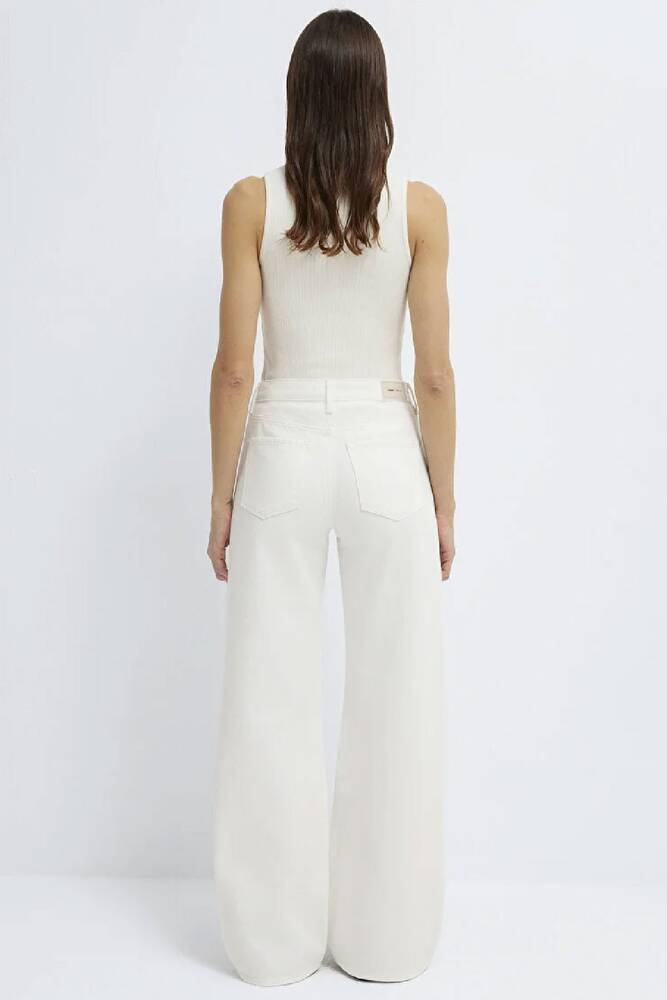 Kadın Malibu Mavi Edition Jean Pantolon 1010152-A3059 Beyaz 