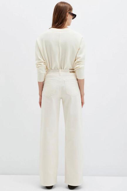 Kadın Malibu Renkli Jean Pantolon 1010755-91151 Ekru (2)