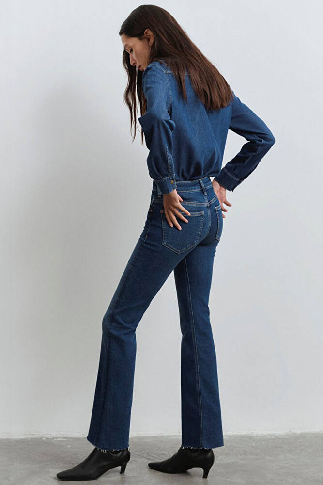 Kadın Maria Gold Icon Jean Pantolon 101225-80680 Mavi 