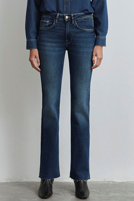 Kadın Maria Gold Icon Jean Pantolon 101225-80680 Mavi - Thumbnail