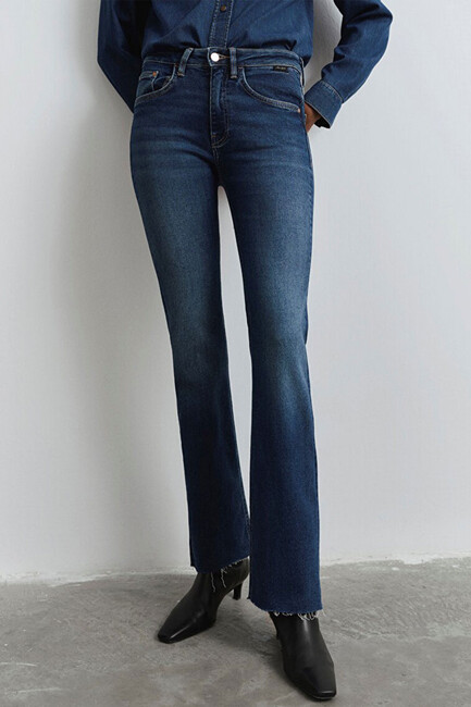 Kadın Maria Gold Icon Jean Pantolon 101225-80680 Mavi - Thumbnail