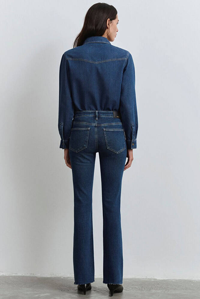 Kadın Maria Gold Icon Jean Pantolon 101225-80680 Mavi 