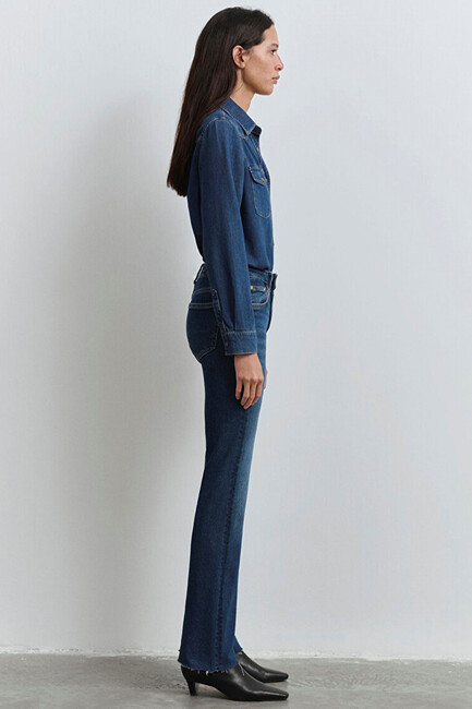 Kadın Maria Gold Icon Jean Pantolon 101225-80680 Mavi - Thumbnail