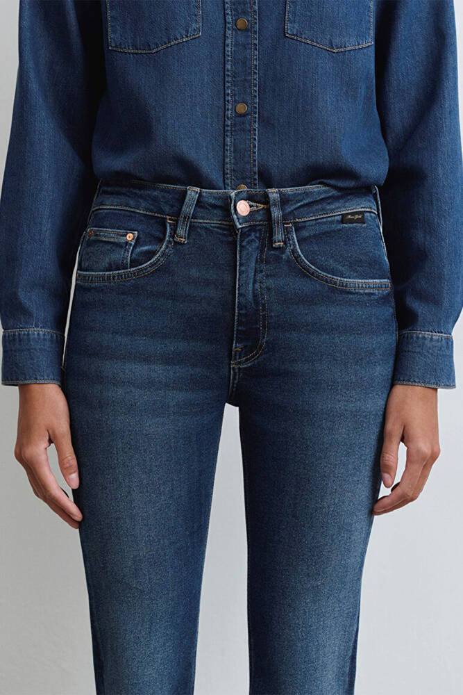 Kadın Maria Gold Icon Jean Pantolon 101225-80680 Mavi 