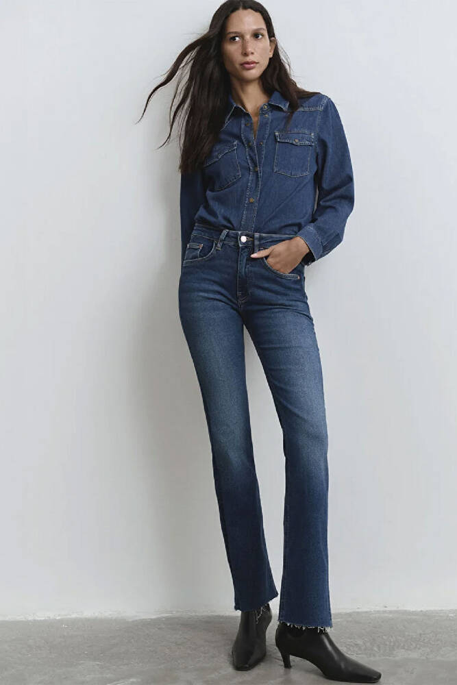 Kadın Maria Gold Icon Jean Pantolon 101225-80680 Mavi 