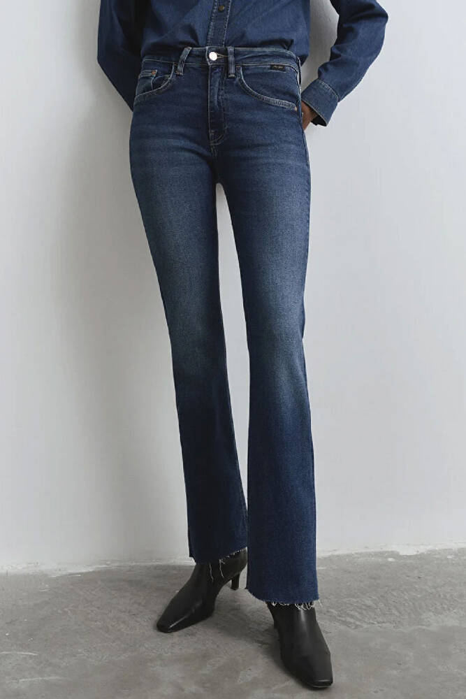 Kadın Maria Gold Icon Jean Pantolon 101225-80680 Mavi 