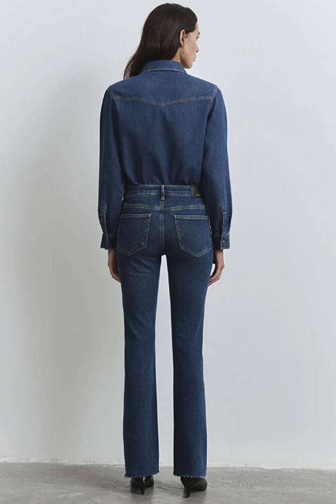 Kadın Maria Gold Icon Jean Pantolon 101225-80680 Mavi 