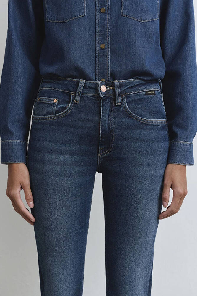 Kadın Maria Gold Icon Jean Pantolon 101225-80680 Mavi 