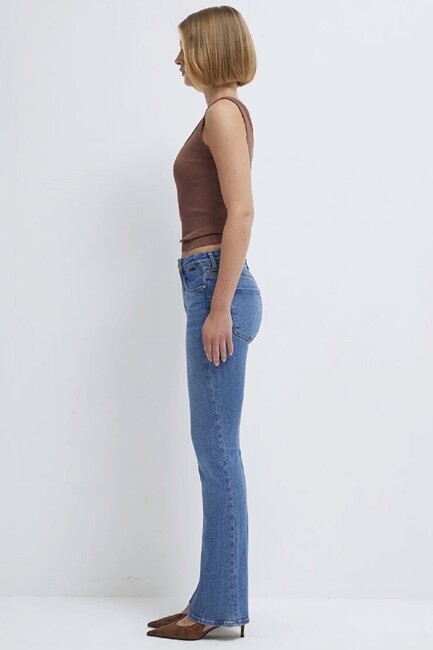 Kadın Maria Gold Premium Jean Pantolon 101225-A1589 Mavi - Thumbnail