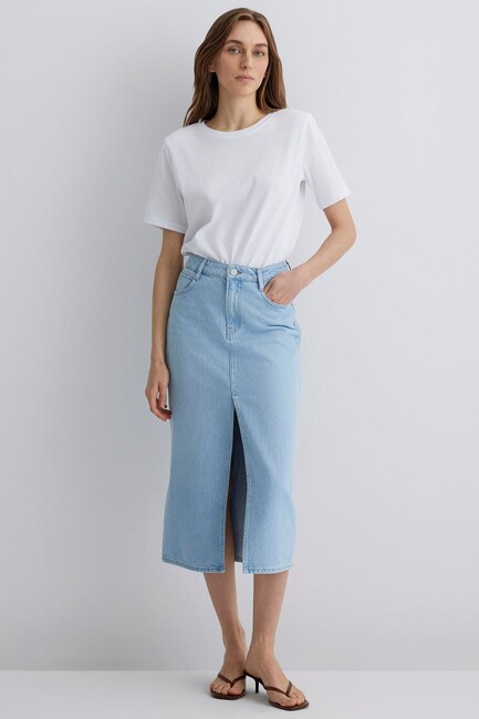 Kadın Marın Denim Etek 1310371-89683 Mavi (2)