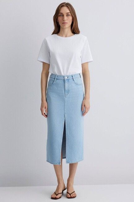 Kadın Marın Denim Etek 1310371-89683 Mavi (3)